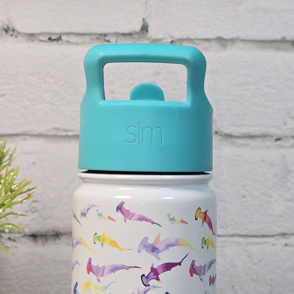 Simple Modern Slim Colorful Hammerhead Shark Pattern Water Bottle 22oz - Picture 4 of 10